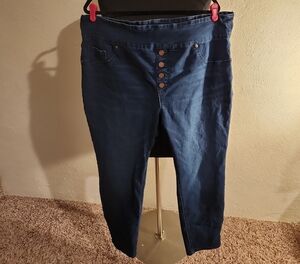 DG2 By Diane Gilman Pull On Straight Leg Jeans Woman's 2XT